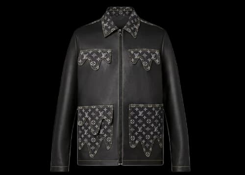 Louis Vuitton x Nigo Crazy Mix Leather Denim Blouson Black