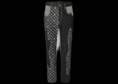 Louis Vuitton x Nigo Monogram Crazy Denim Pants Black