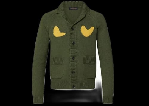 Louis Vuitton x Nigo Sophisticated Tiger Cardigan Dark Khaki