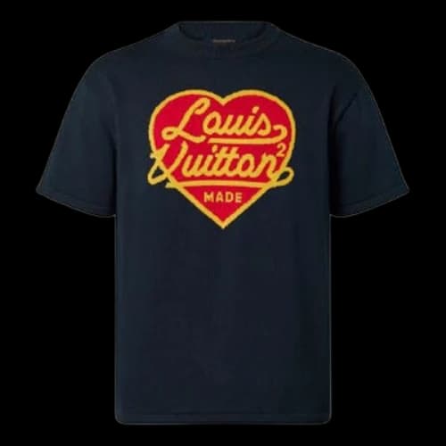 LOUIS VUITTON x NIGO2 LV2 SS22 Crossover Large Love Logo Alphabet Printing Short Sleeve Navy Blue