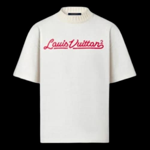 LOUIS VUITTON x NIGO Crossover LV2 SS22 Knit Collar Logo Alphabet Short Sleeve White