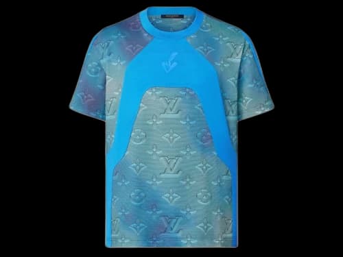 Louis Vuitton 2054 Intarsia Printed T-Shirt Blue/Multi