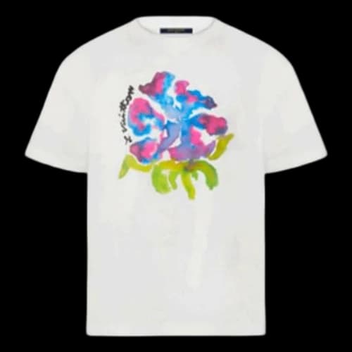 LOUIS VUITTON SS22 Printing Pattern Round Neck Short Sleeve White