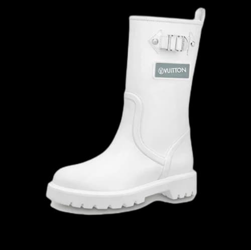 LOUIS VUITTON Territory Flat High Boots 'White' (Women's)
