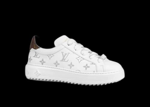 Louis Vuitton Time Out Debossed Monogram Leather White Silver (Women's)