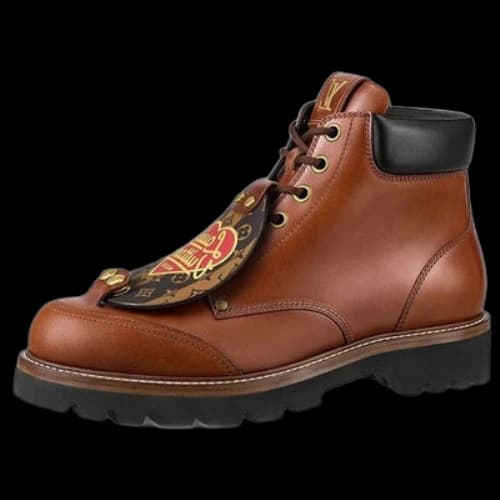 LOUIS VUITTON x Nigo Ankle Boots 'Brown with Black'