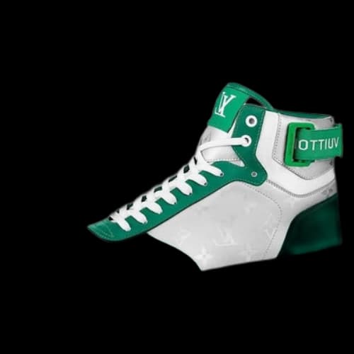 LOUIS VUITTON Rivoli Ankle Sneakers 'Silver Green'