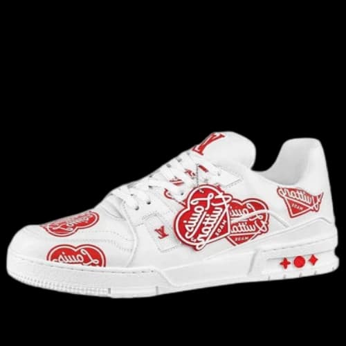 LOUIS VUITTON x Nigo Trainers 'White with Red Logo Hearts'