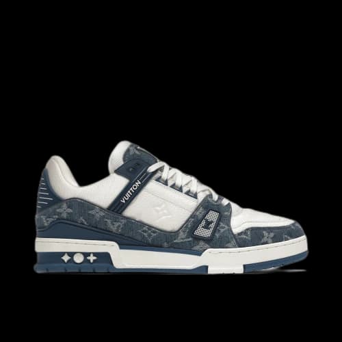 Louis Vuitton LV Trainer Monogram Denim White Blue
