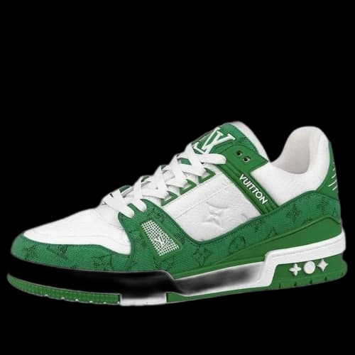 LOUIS VUITTON LV Trainers 'White with Green Monogram'