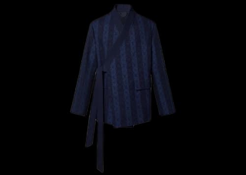 Louis Vuitton x Nigo Monogram Trunkstripes Kimono Jacket Indigo