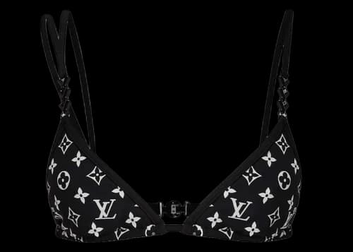 Louis Vuitton LV Night Bikini Top Swimsuit Black