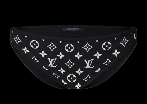 Louis Vuitton LV Night Low-rise Bikini Bottoms Swimsuit Black