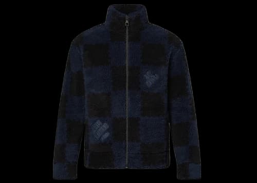 Louis Vuitton x Nigo Jacquared Damier Fleece Blouson Dark Ocean