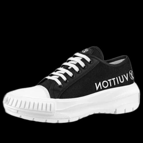 LOUIS VUITTON Squad Sneakers 'Black with Side Logo' (Women's)