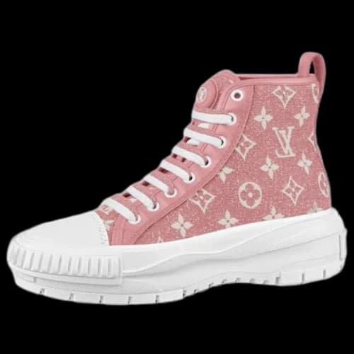 LOUIS VUITTON LV Squad Ankle Sneakers 'Pink Monogram' (Women's)
