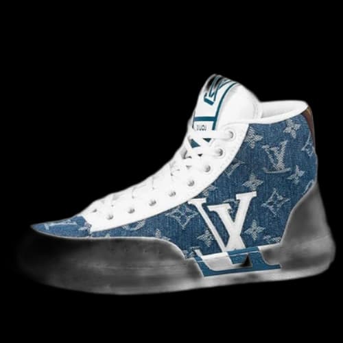 LOUIS VUITTON Charlie Ankle Sneakers 'White Denim Monogram' (Women's)