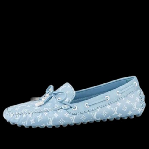 LOUIS VUITTON LV Gloria Moccasin Shoes 'Blue Monogram' (Women's)