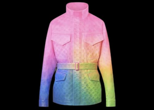Louis Vuitton Illusion Monogram Leather Jacket Acid Pink