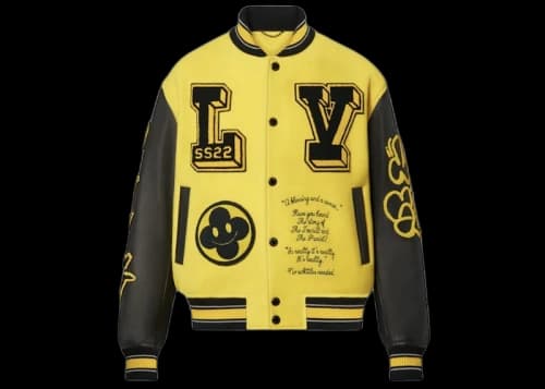 Louis Vuitton Leather Embroidered Varsity Black