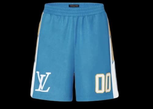 Louis Vuitton Sporty Jersey Short with Patch Blue