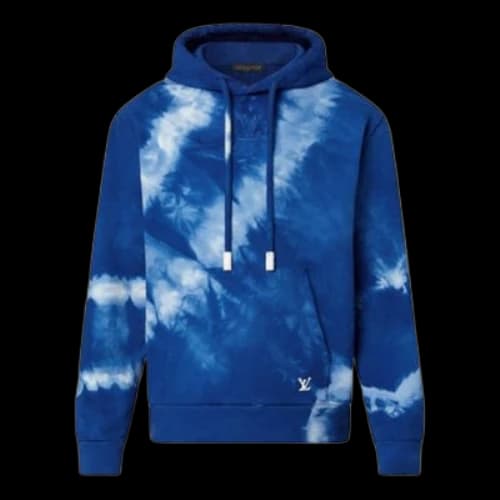 LOUIS VUITTON SS22 Logo Embroidered Tie Dye Blue
