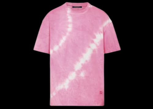 Louis Vuitton Tie&Dye T-shirt with LV Signature Acid Pink