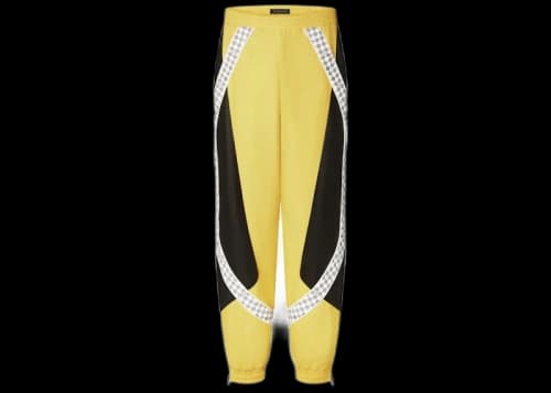 Louis Vuitton Leather Track Pants Yellow