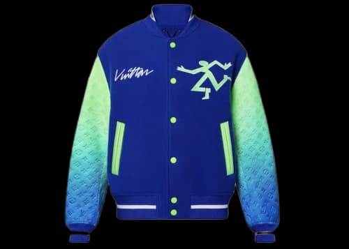 Louis Vuitton Mix Gradient Leather Bomber Heather/Grey/Blue
