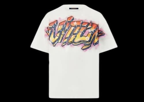 Louis Vuitton Vuitton Graffiti T-shirt Milky White