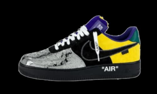 Nike Air Force 1 Low x Louis Vuitton By Virgil Abloh Black Metallic Silver