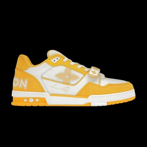Louis Vuitton Trainer Low 'Velcro Strap - Yellow Monogram Denim'