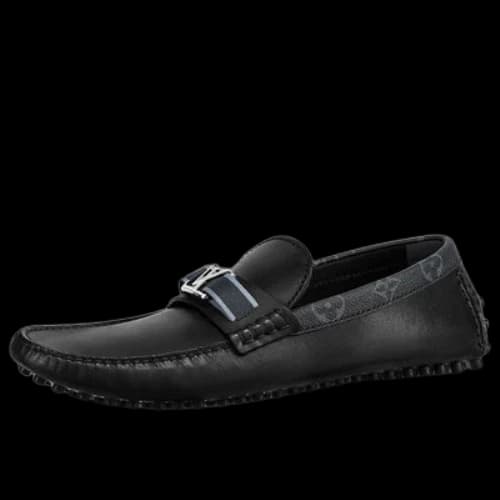 LOUIS VUITTON LV Hockenheim Loafers 'Black with Monogram Collar'