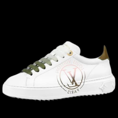 LOUIS VUITTON LV Time Out Sneakers 'White with Green Ombre' (Women's)