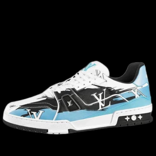 LOUIS VUITTON LV Trainers 'White Black Blue'