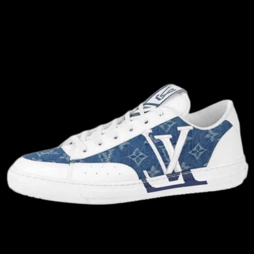 LOUIS VUITTON Charlie Sneakers 'White with Blue Denim Monogram'