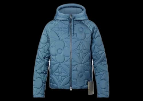 Louis Vuitton LVSE Flower Quilted Hoodie Jacket Blue