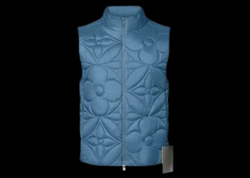 Louis Vuitton LVSE Padded Monogram Flower Gilet Blue