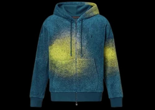 Louis Vuitton Embroidered Zip Through Hoodie Multicolor