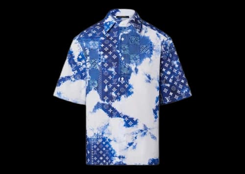 Louis Vuitton Monogram Bandana Shortsleeve Shirt Bleached Blue