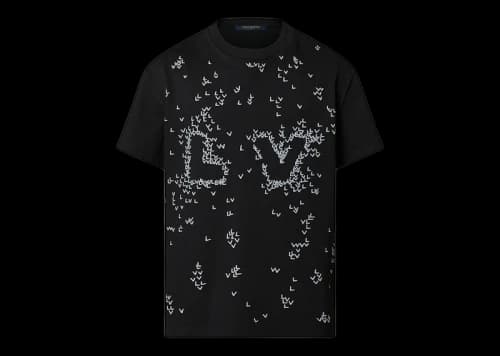 Louis Vuitton LV Spread Embroidery T-Shirt Black