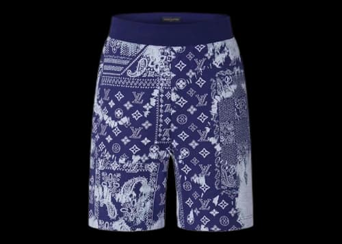 Louis Vuitton Monogram Bandana Shorts Indigo/White