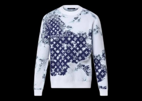 Louis Vuitton Monogram Bandana Crewneck Indigo/White