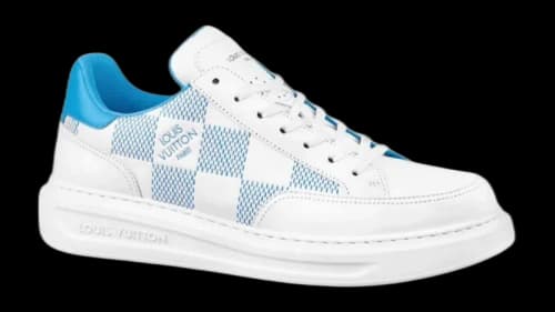 Louis Vuitton Beverly Hills Damier Sneaker White Blue
