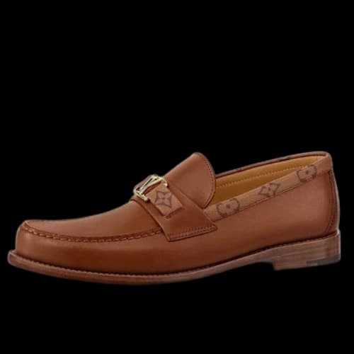LOUIS VUITTON LV Major Loafers 'Brown with Monogram Collar'