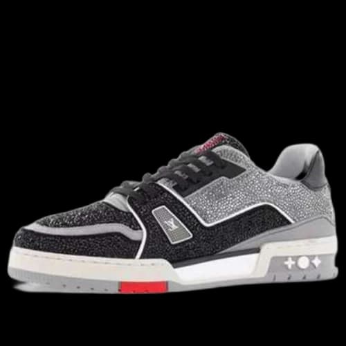 LOUIS VUITTON Trainer Sneakers 'Grey Black Crystals'