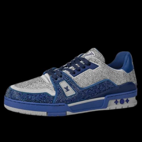 LOUIS VUITTON Trainer Sneakers 'Grey Blue Crystals'