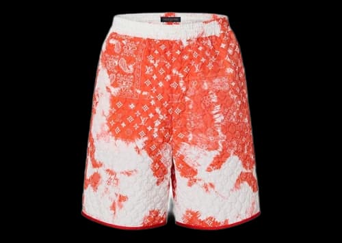 Louis Vuitton Monogram Bandana Nylon Tracksuit Shorts Orange/White