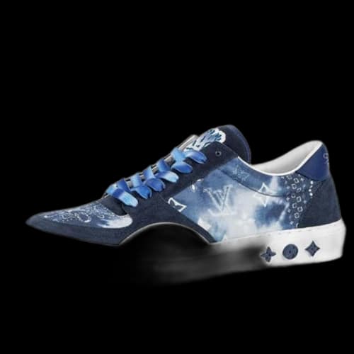 LOUIS VUITTON Ollie Sneakers 'Blue Tie Dye Style Monogram'