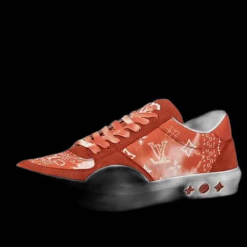 LOUIS VUITTON Ollie Sneakers 'Orange Tie Dye Style Monogram'